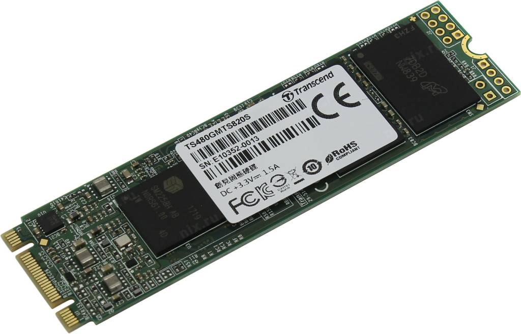 ������ ���������� SSD 480 Gb M.2 2280 B&M Transcend MTS800 [TS480GMTS820S]