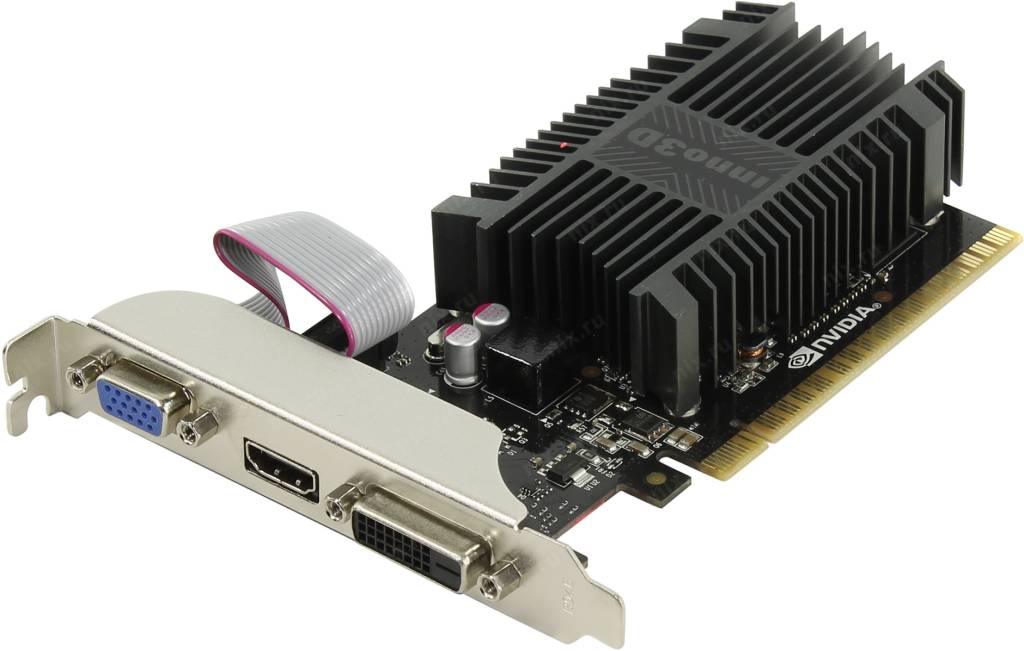   PCI-E 1Gb DDR3 Inno3D [N710-1SDV-D3BX] (RTL) D-Sub+DVI+HDMI [GeForce GT710]