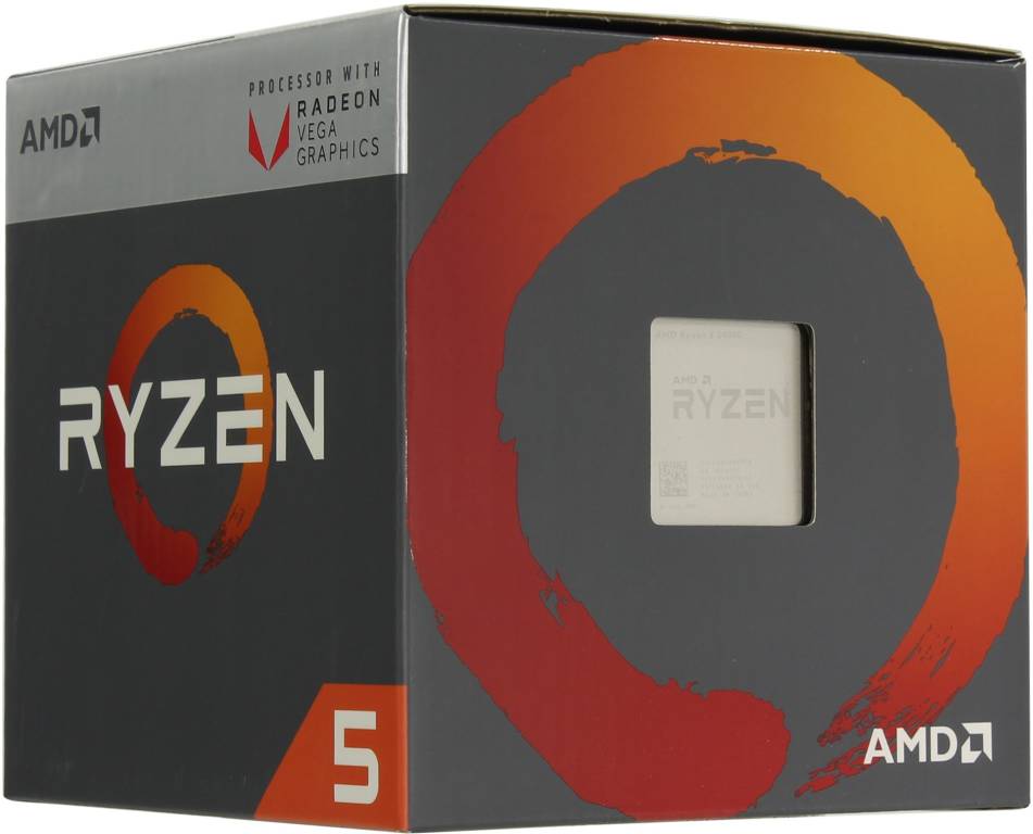   AMD Ryzen 5 2400G BOX (YD240OC) 3.6 GHz/4core/SVGA RADEON RX Vega 11/65W Socket AM4