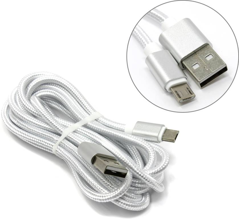   USB 2.0 A-- >micro-B 2.0 Jet.A [JA-DC22 2 White]