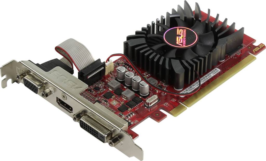   PCI-E 4Gb DDR5 ASUS R7240-O4GD5-L (RTL) D-Sub+DVI+HDMI [RADEON R7 240]