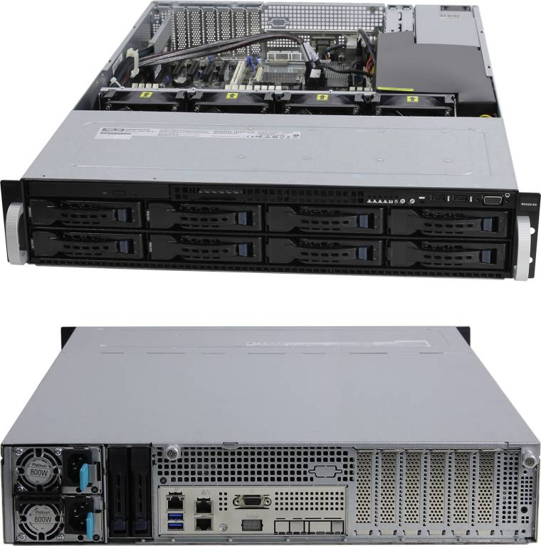   ASUS 2U RS520-E9-RS8[90SF0051-M00370](LGA3647,C621,2xPCI-E,SVGA,DVD-RW,10xHS SATA,2xGbLAN,
