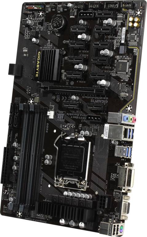    LGA1151 GIGABYTE GA-B250-FinTech rev1.0(RTL)[B250]PCI-E Dsub+DVI GbLAN SATA ATX 4D