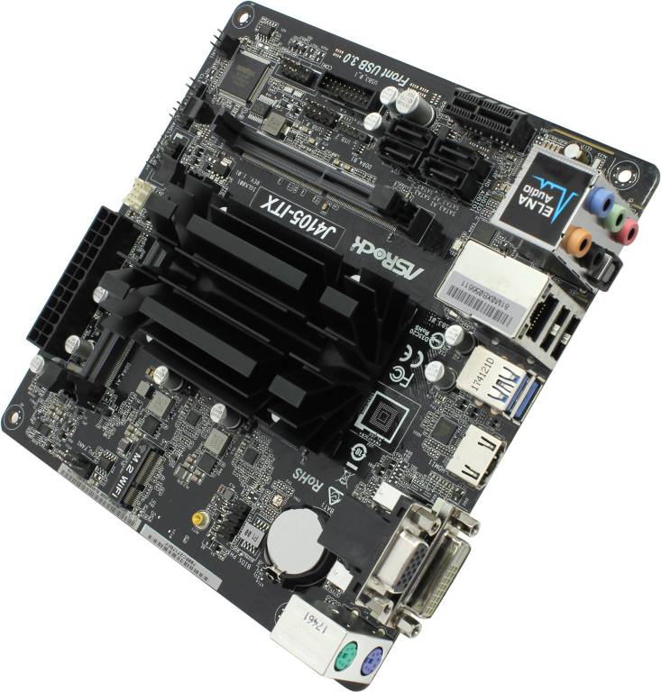   ASRock J4105-ITX(Celeron J4105 onboard)(RTL)Dsub+DVI+HDMI GbLAN SATA Mini-