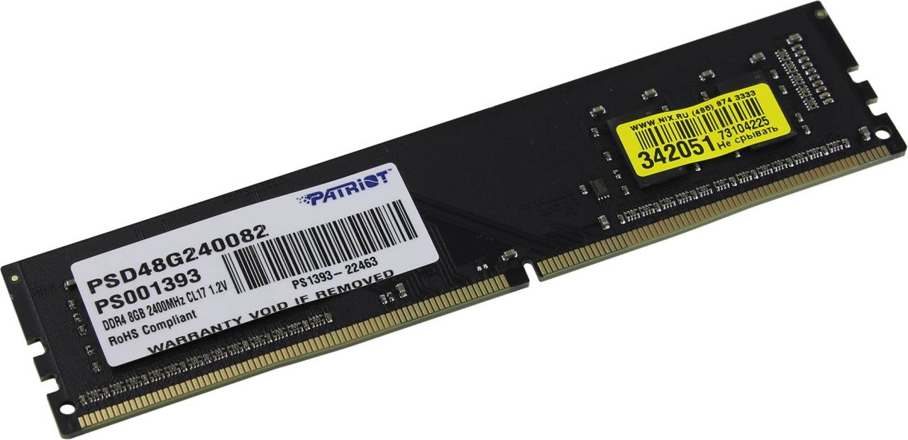    DDR4 DIMM  8Gb PC-19200 Patriot Signature Line [PSD48G240082] CL17