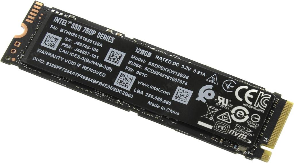   SSD 128 Gb M.2 2280 M Intel 760P Series [SSDPEKKW128G8XT]