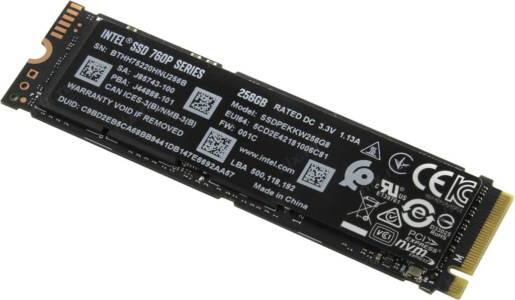  SSD 256 Gb M.2 2280 M Intel 760P Series [SSDPEKKW256G8XT]
