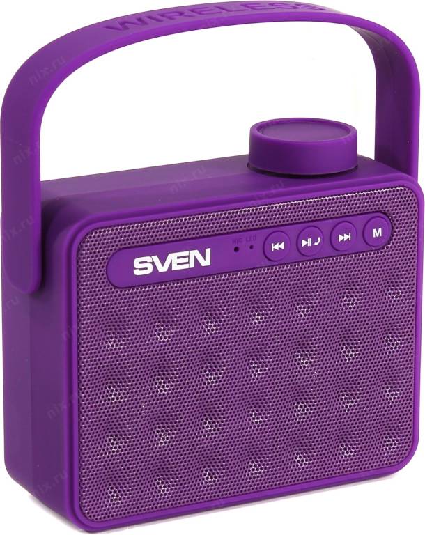   SVEN PS-72 Purple (2x3W, Bluetooth, USB, FM, Li-Ion)