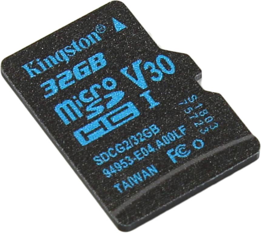    microSDHC 32Gb Kingston [SDCG2/32GBSP] V30 UHS-I U3