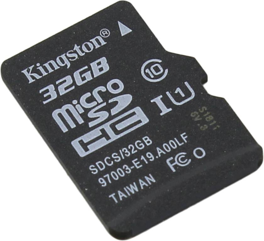    microSDHC 32Gb Kingston [SDCS/32GBSP] UHS-I U1