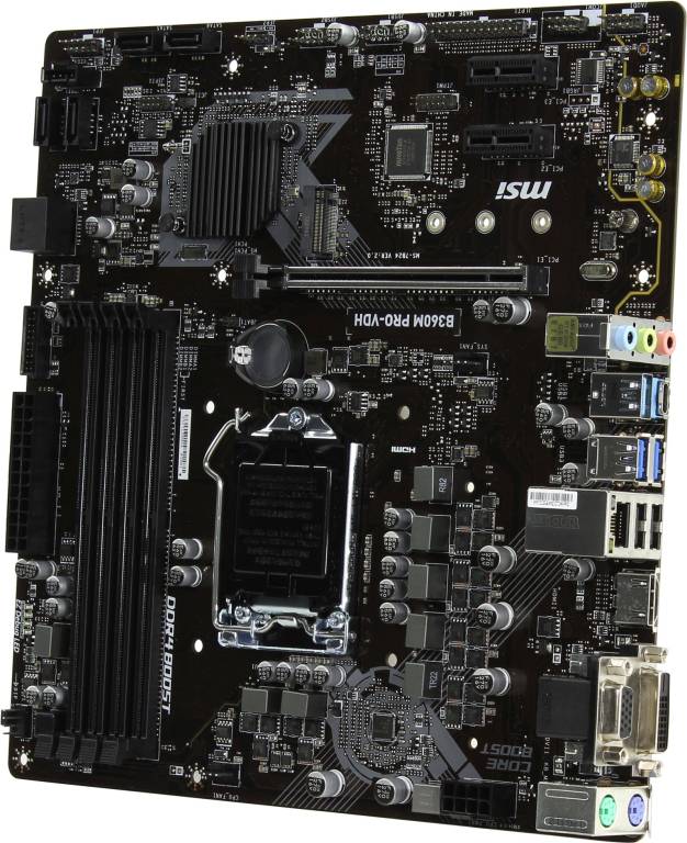    LGA1151 MSI B360M PRO-VDH(RTL)[B360]PCI-E Dsub+DVI+HDMI GbLAN SATA MicroATX 4DDR4
