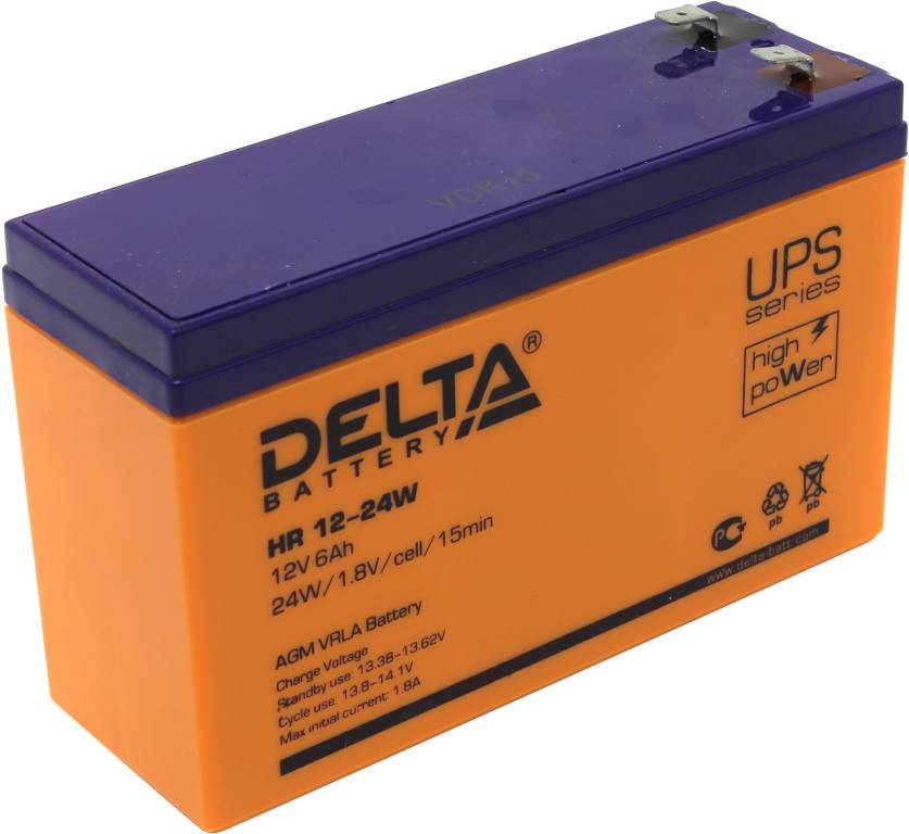   12V    6.0Ah Delta HR 12-24 W  UPS