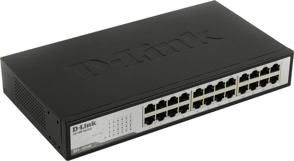  24-. D-Link [DES-1024D/G1A] Fast E-net Switch (24UTP, 100Mbps)