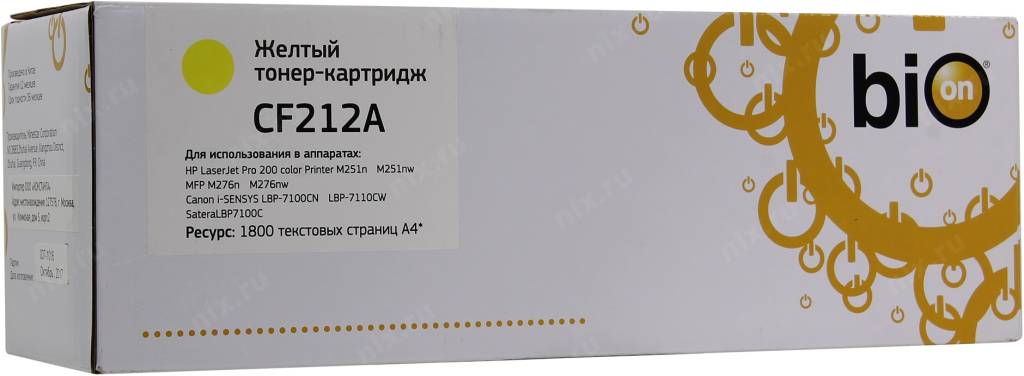  - HP CF212A Yellow (Bion)  HP LJ Pro 200/M251/M276, Canon LBP7100/7110