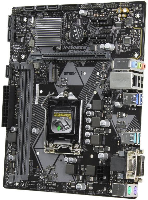    LGA1151 ASUS PRIME B360M-K (RTL) [B360] PCI-E Dsub+DVI GbLAN SATA MicroATX 2DDR4
