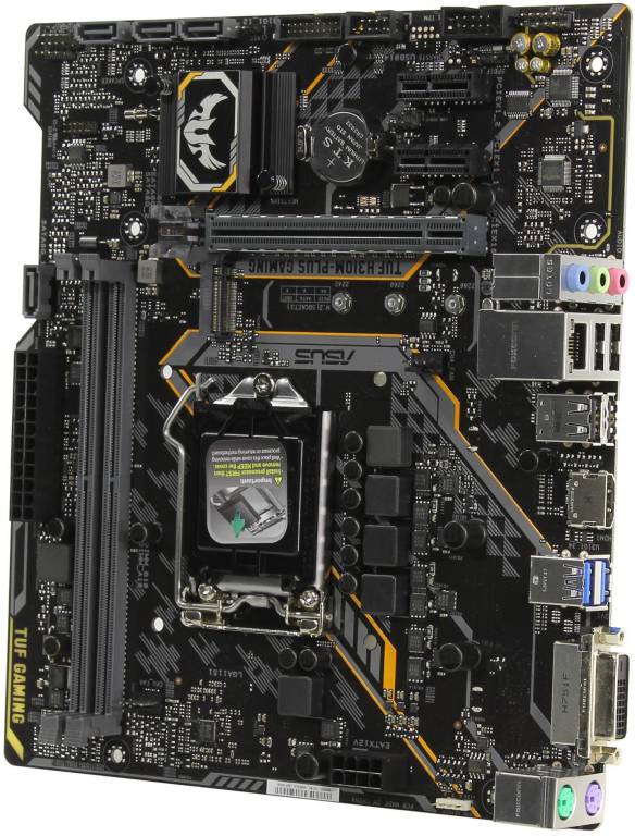    LGA1151 ASUS TUF H310M-PLUS GAMING(RTL)[H310]PCI-E DVI+HDMI GbLAN SATA MicroATX 2D