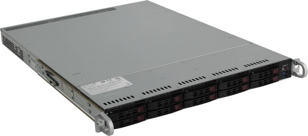   SuperMicro 1U 1018R-WC0R(LGA2011-3,C610,SVGA,SATA RAID,8xHS SAS/SATA,8xHS SATA,2xGbLAN,8DD