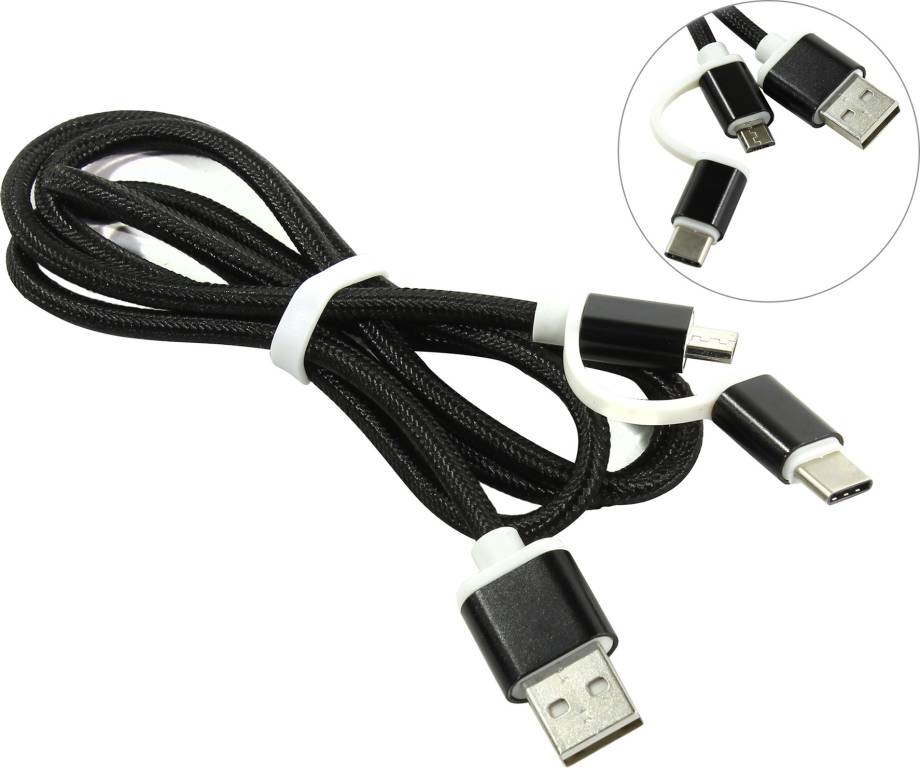   USB A-- >micro-B/USB-C 1.0 KS-is [KS-349B]