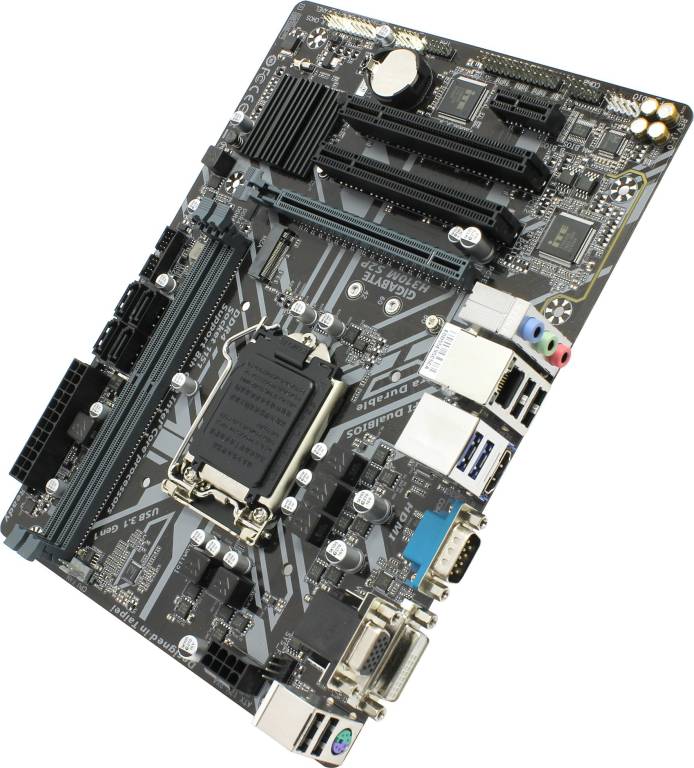    LGA1151 GIGABYTE H310M S2P rev1.0(RTL)[H310]PCI-E Dsub+DVI+HDMI GbLAN SATA MicroAT