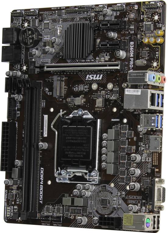   LGA1151 MSI B360M PRO-VH (RTL) [B360] PCI-E Dsub+HDMI GbLAN SATA MicroATX 2DDR4