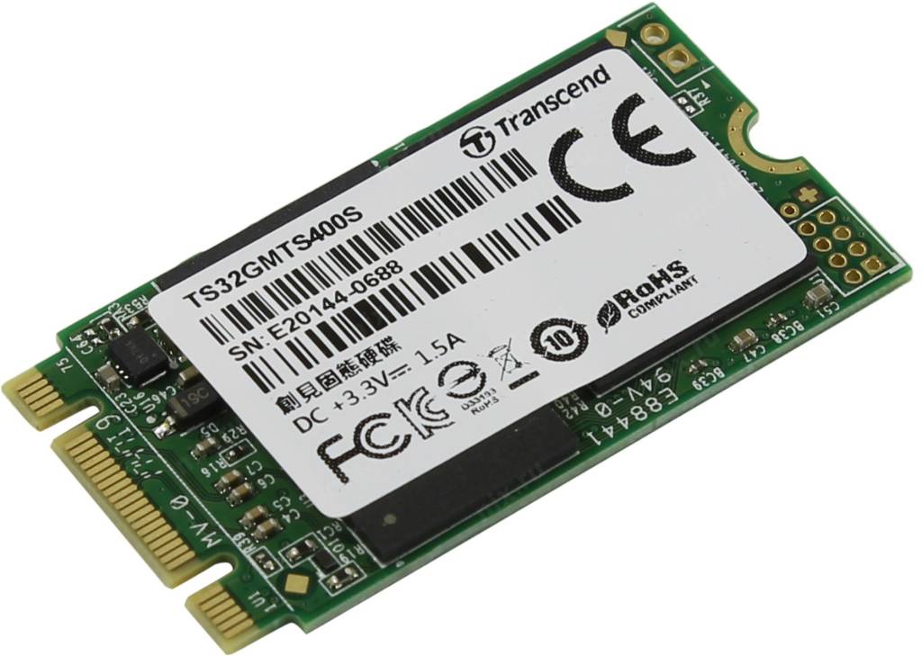   SSD 32 Gb M.2 2242 B&M SATA-III Transcend MTS400S [TS32GMTS400S] MLC