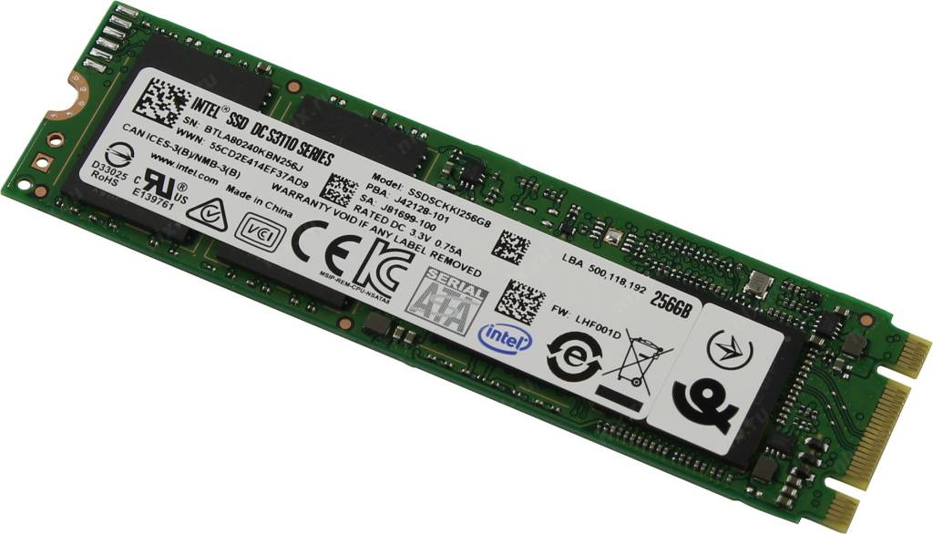   SSD 256 Gb M.2 2280 B&M SATA-III Intel DC S3110 Series [SSDSCKKI256G801] 3D TLC