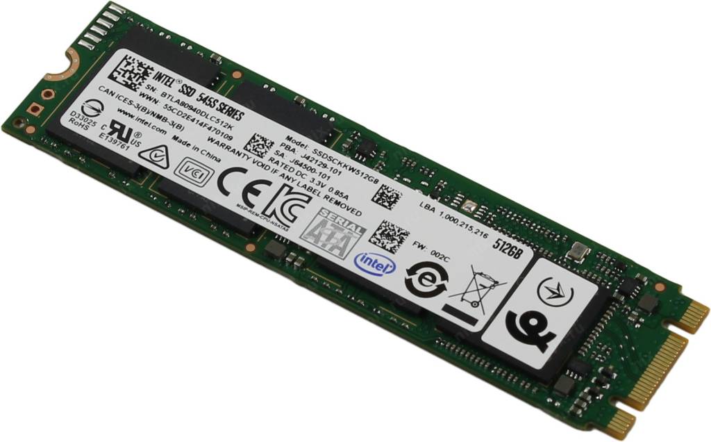   SSD 512 Gb M.2 2280 B&M SATA-III Intel 545s Series [SSDSCKKW512G8X1] 3D TLC