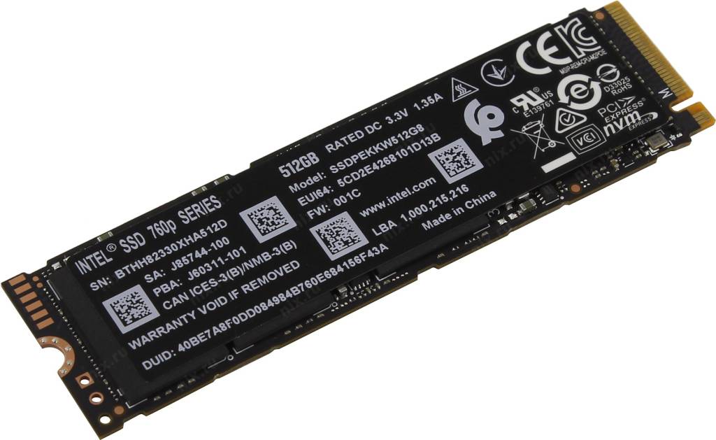   SSD 512 Gb M.2 2280 M Intel 760P Series [SSDPEKKW512G8XT] 3D TLC