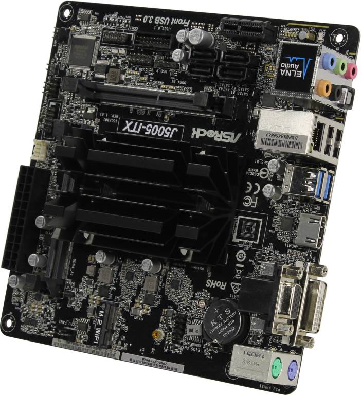    ASRock J5005-ITX(Pentium J5005 onboard)(RTL)Dsub+DVI+HDMI GbLAN SATA Mini-