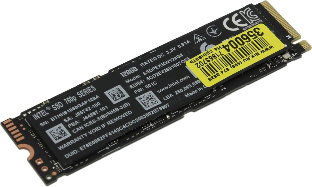   SSD 128 Gb M.2 2280 M Intel 760P Series [SSDPEKKW128G801] 3D TLC