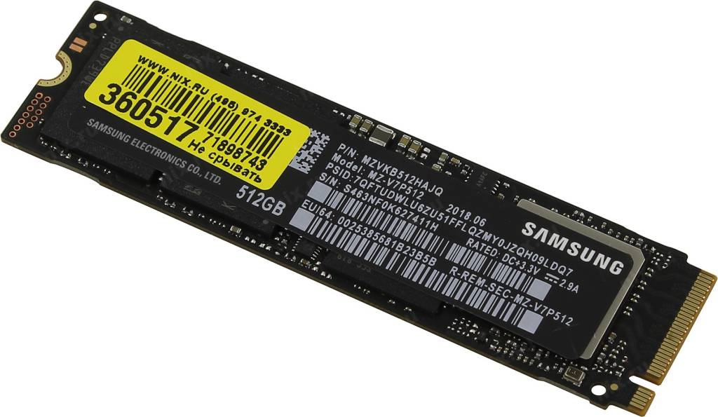   SSD 512 Gb M.2 2280 M Samsung 970 PRO Series [MZ-V7P512BW] (RTL) V-NAND MLC