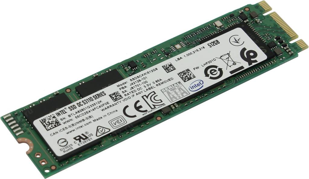   SSD 512 Gb M.2 2280 B&M 6Gb/s Intel DC S3110 Series [SSDSCKKI512G801] 3D TLC