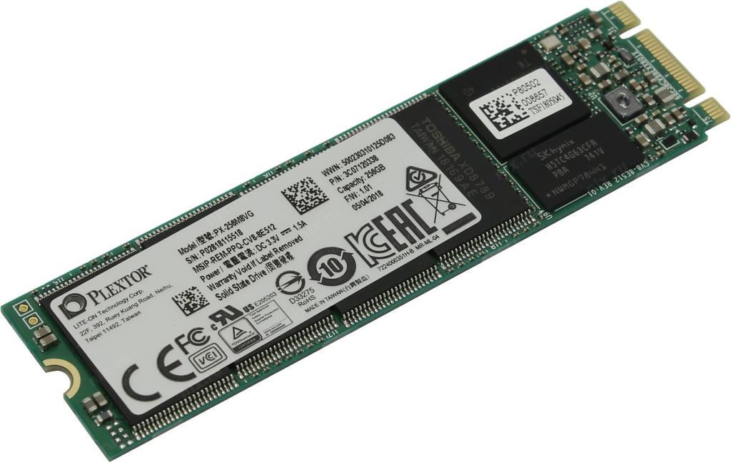   SSD 256 Gb M.2 2280 B&M SATA-III Plextor M8V [PX-256M8VG] 3D TLC