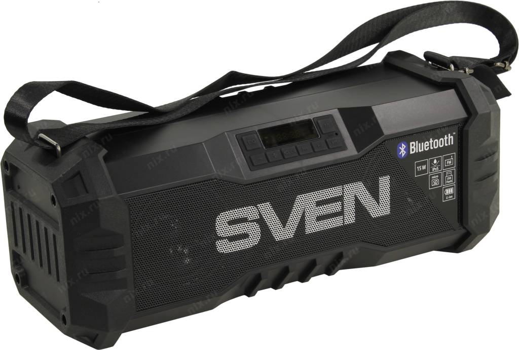   SVEN PS-430 Black (2x7.5W, Bluetooth, USB, microSD, FM, Li-Ion)