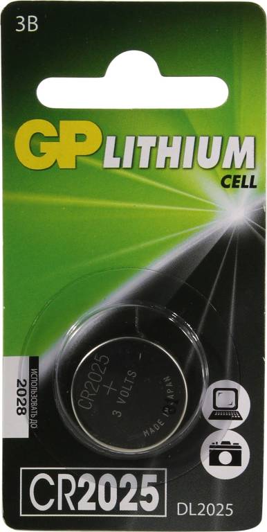  .  GP Lithium Cell CR2025 (Li, 3V)