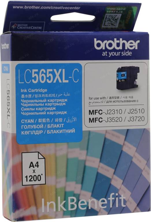 купить Картридж Brother LC565XLC голубой (1200стр.) для Brother MFC-J2510