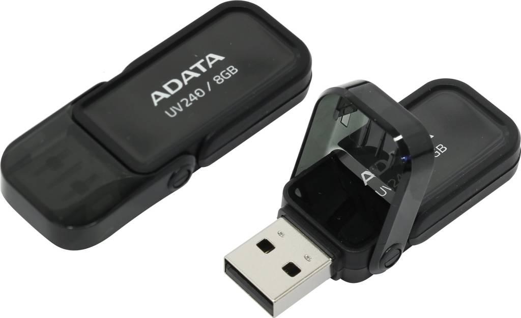   USB2.0  8Gb ADATA UV240 [AUV240-8G-RBK]