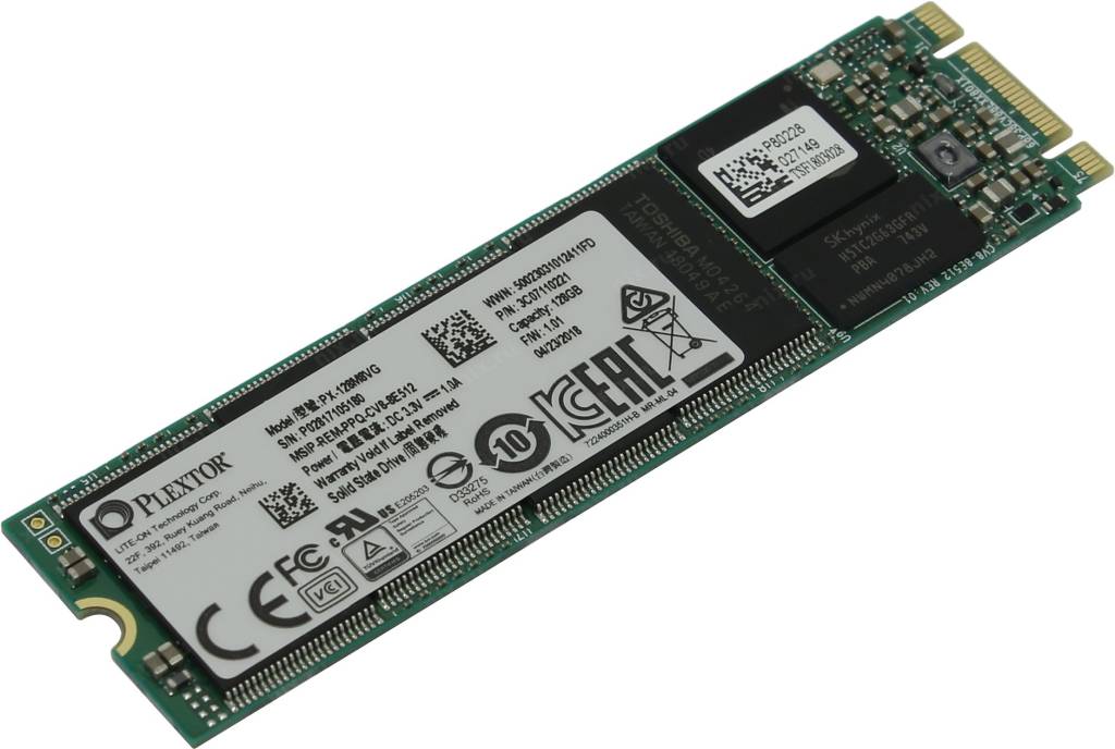   SSD 128 Gb M.2 2280 B&M SATA-III Plextor M8V [PX-128M8VG] 3D TLC