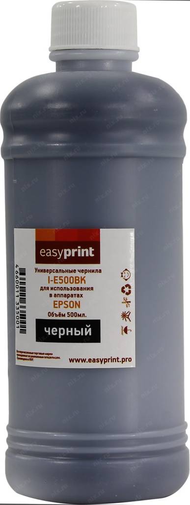 купить Чернила EasyPrint I-E500BK Black для Epson (500мл.)