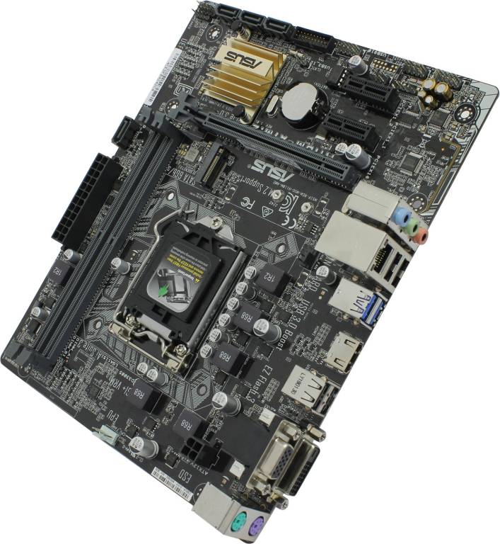    LGA1151 ASUS H110M-A/M.2/CSM(RTL)[H110]PCI-E Dsub+DVI+HDMI GbLAN SATA MicroATX 2DD