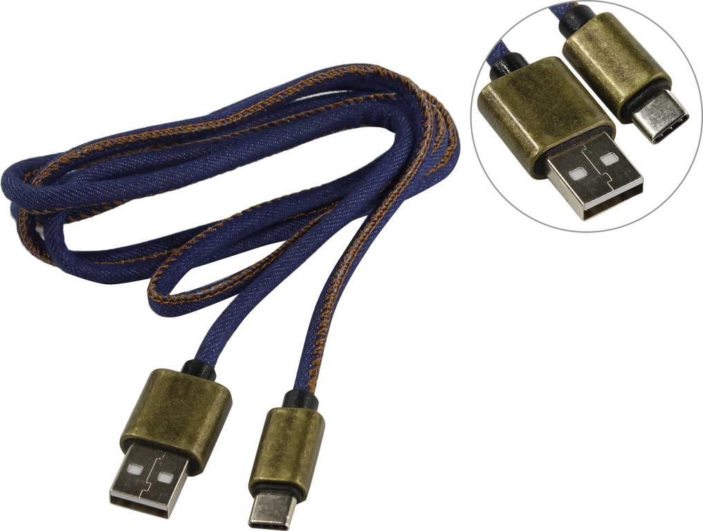   USB-- >USB-C 1.2.0 Smartbuy [iK-3112 Blue Jeans]