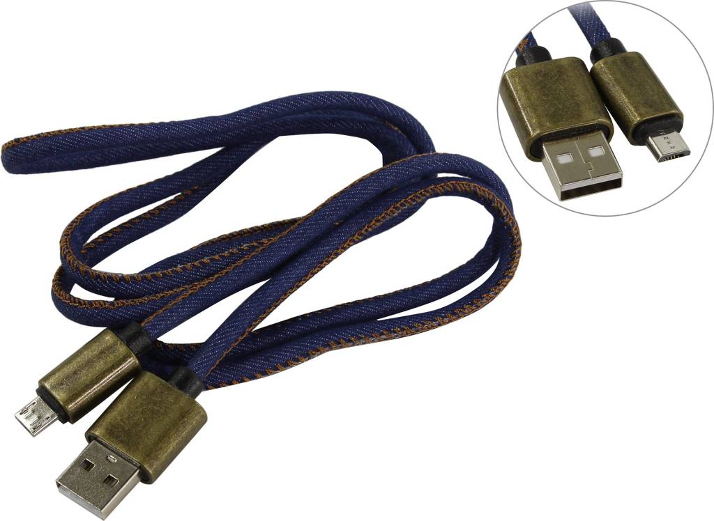   USB-- >micro-B 1.2.0 Smartbuy [iK-12 Blue Jeans]