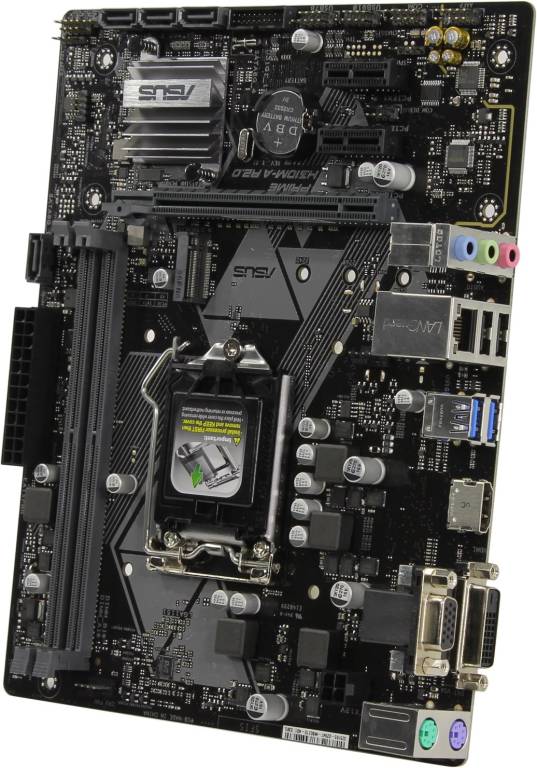    LGA1151 ASUS PRIME H310M-A R2.0(RTL)[H310]PCI-E Dsub+DVI+HDMI GbLAN SATA MicroATX