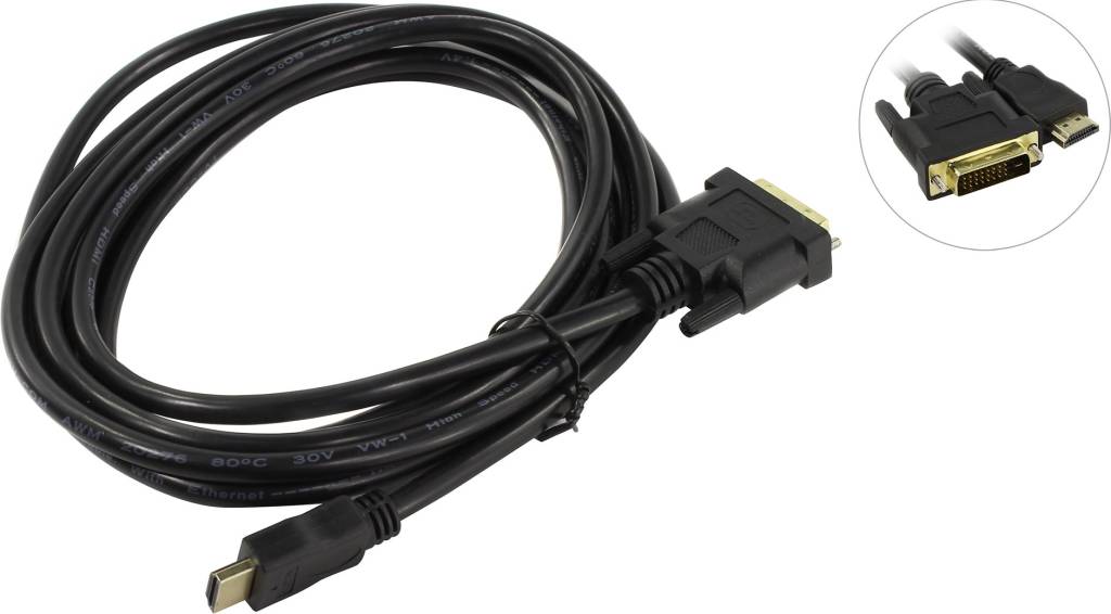 купить Кабель HDMI to DVI-D Dual Link (19M -25M)  3.0м TV-COM [LCG135E-3м]