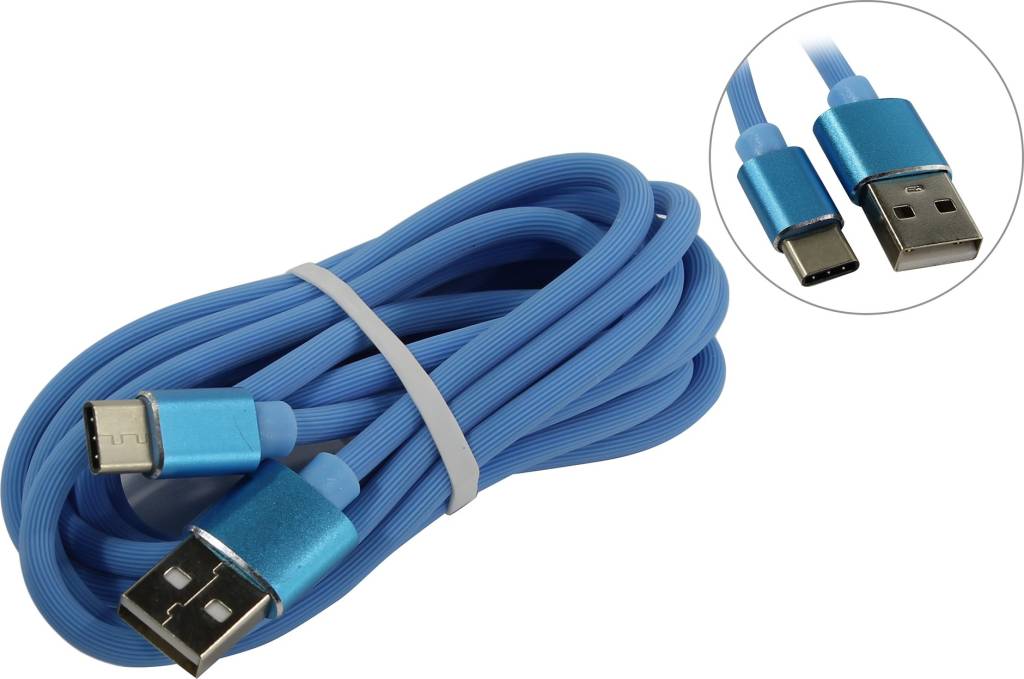   USB 2.0 AM - > USB-C M 2.0 Jet.A [JA-DC34 2 Blue]