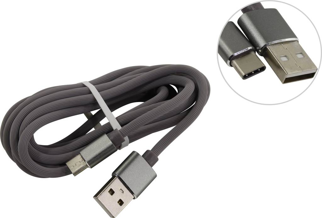   USB 2.0 AM - > USB-C M 2.0 Jet.A [JA-DC34 2 Grey]