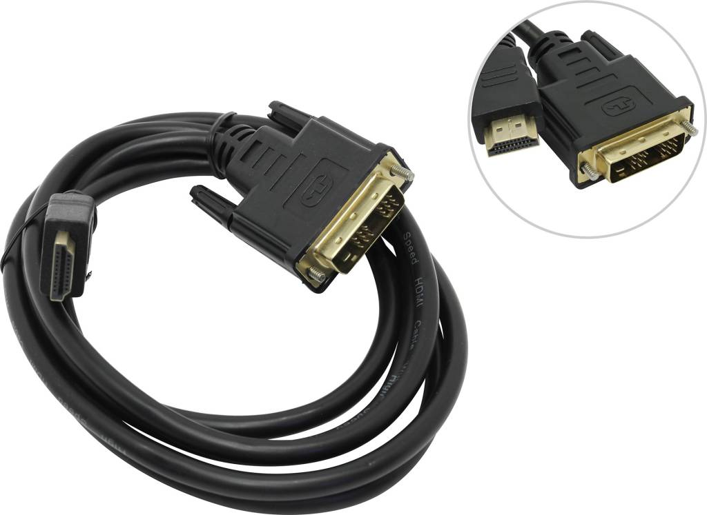 купить Кабель HDMI (19M) - > DVI (19M) 1.8м Cablexpert [CC-HDMI-DVI-6]