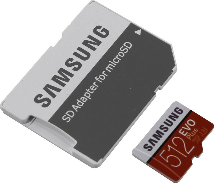    microSDXC 512Gb Samsung EVO Plus [MB-MC512GA/RU] Class10 UHS-I U3+microSD-- >S