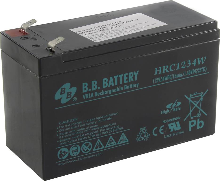   12V    9,0Ah B.B. Battery HRC1234W  UPS