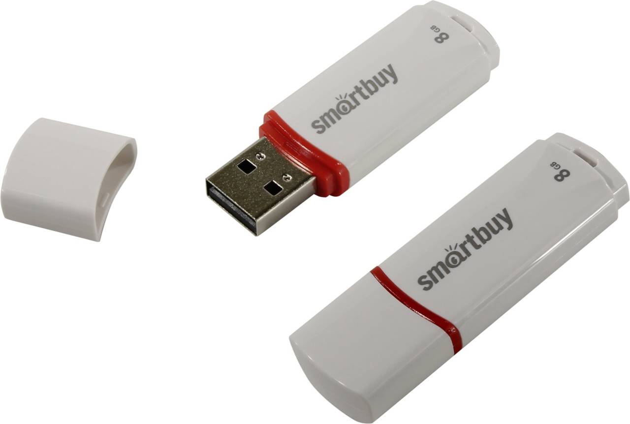   USB2.0  8Gb SmartBuy Crown Compact [SB8GBCRW-W_] (RTL)